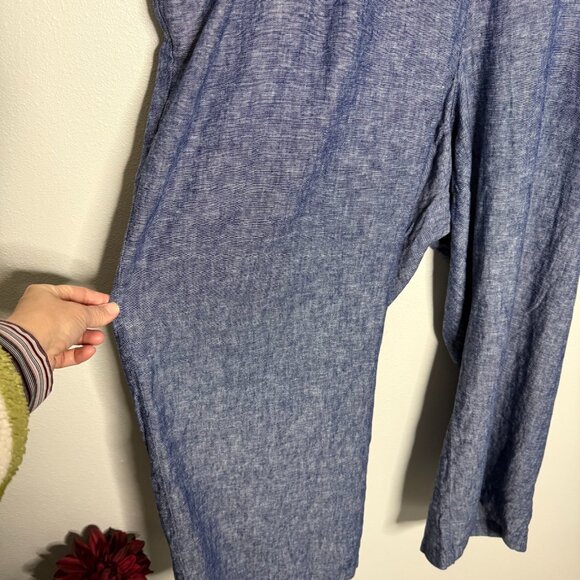 Old Navy High-Rise Wide-Leg Linen Blend Pants – Women’s 4XL Preppy Casual Summer - Picture 4 of 7